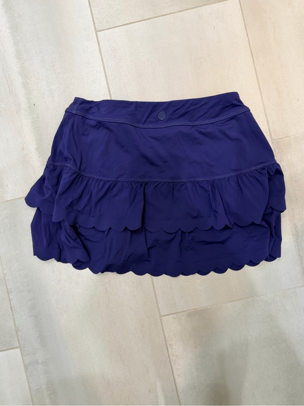 Lilly Pulitzer Navy  Scalloped Tiered Mini Skirt